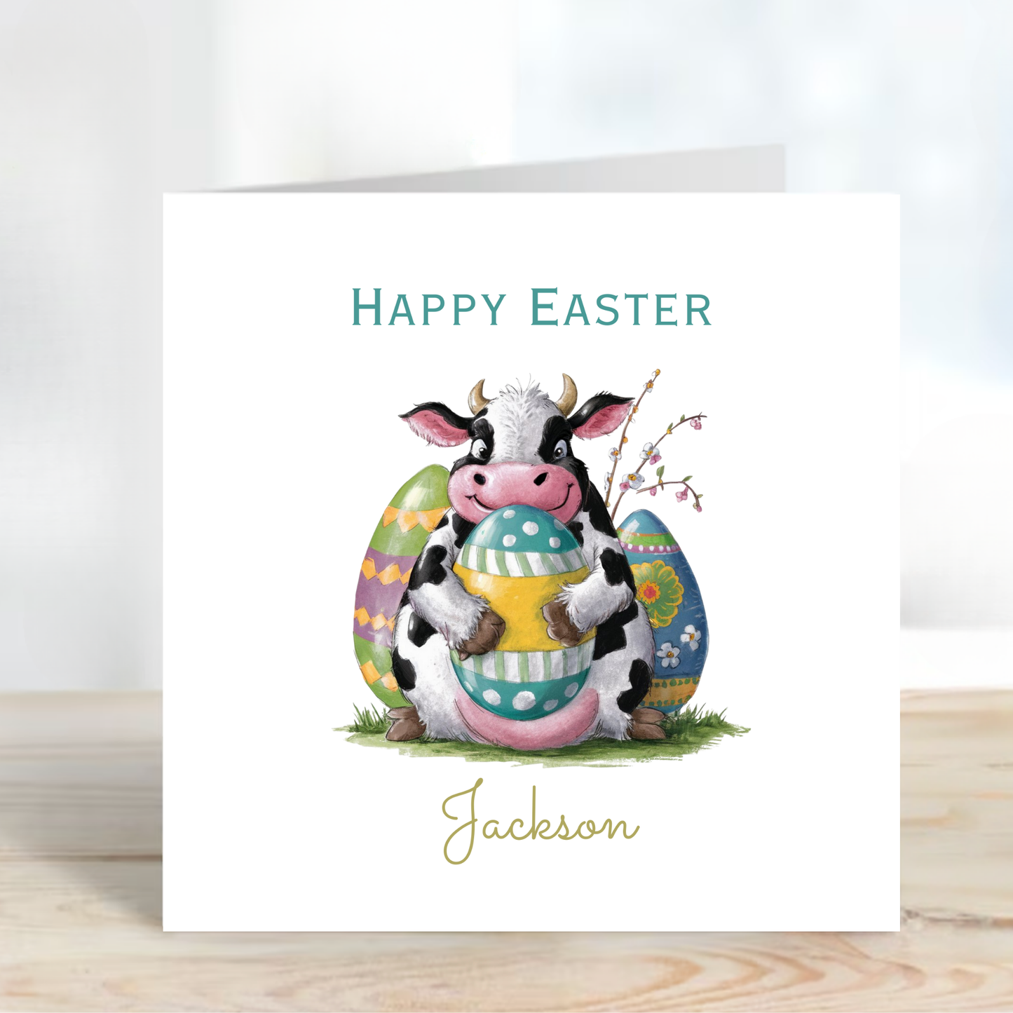 Easter Card Fun Cow Design - C816