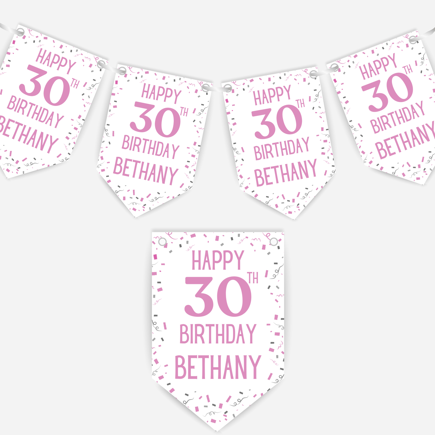 Party Style Any Age Birthday Bunting - B101