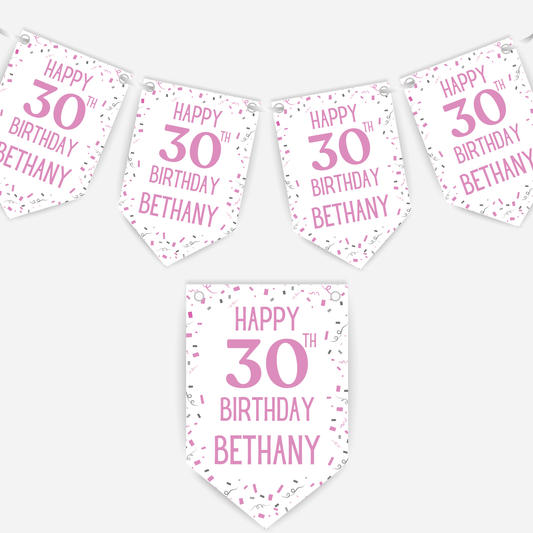 Party Style Any Age Birthday Bunting - B101
