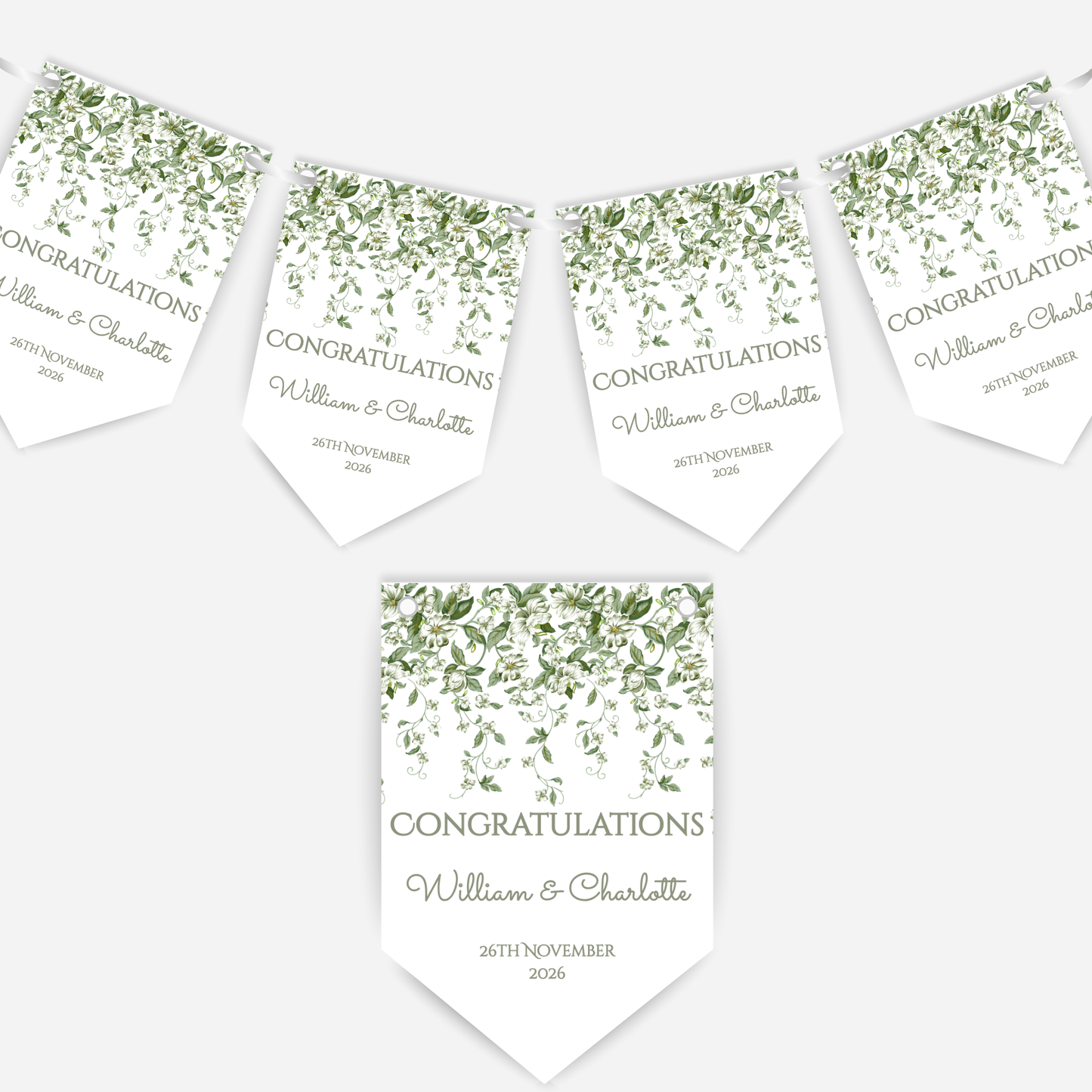 Engagement or Wedding Bunting - B289