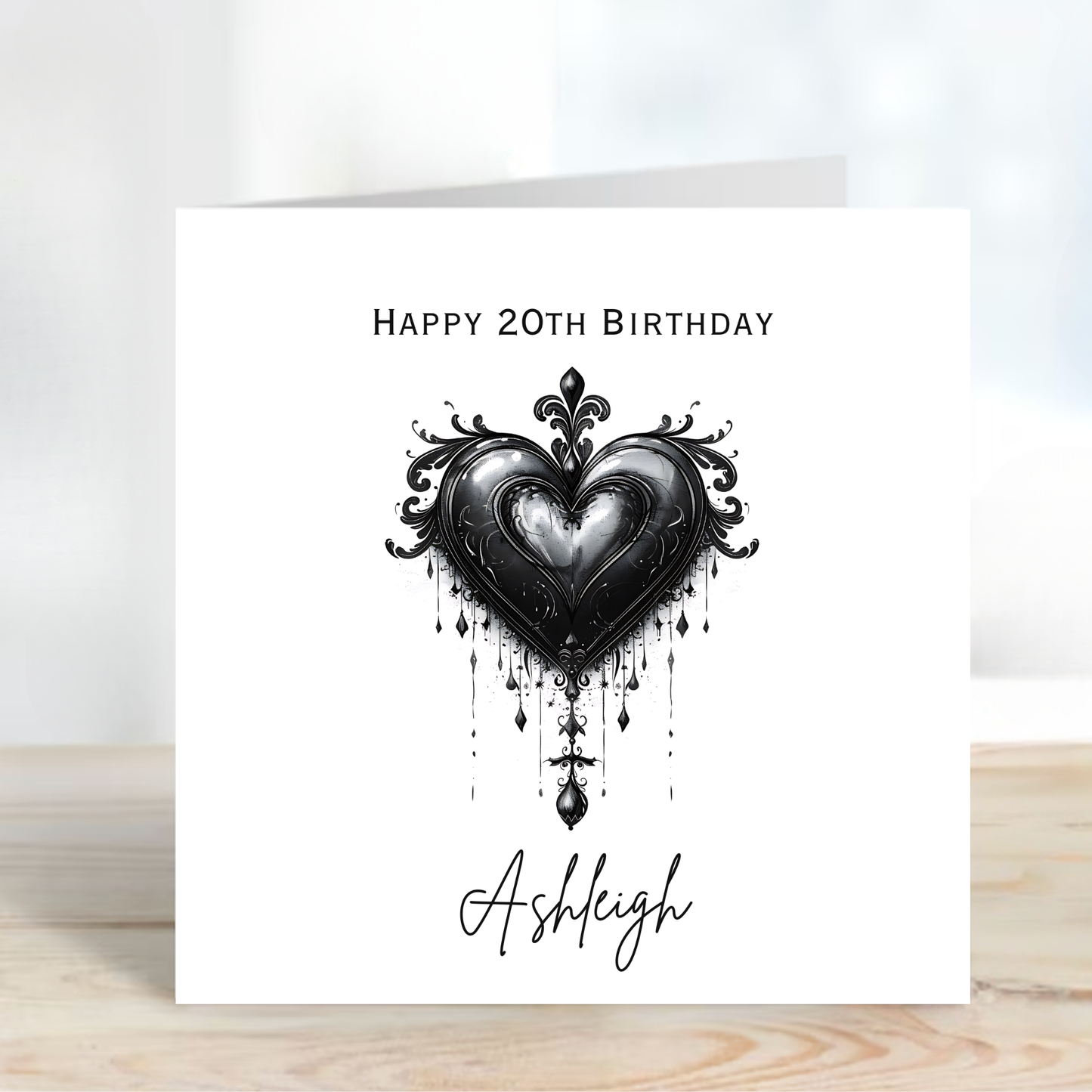 Gothic Style Black Heart - C651