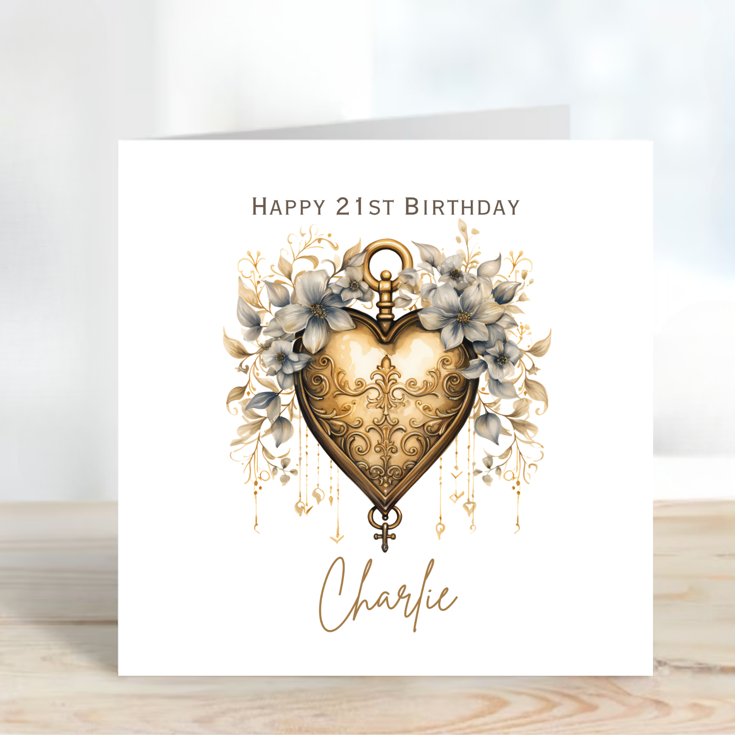 Gothic Style Gold Heart - C652