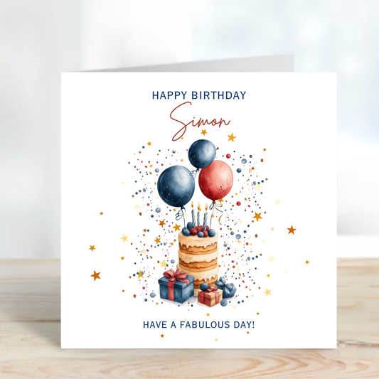 Fun Birthday Cake Card - C649