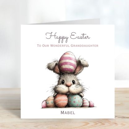 Easter Card With A Cute Bunny Design - C812