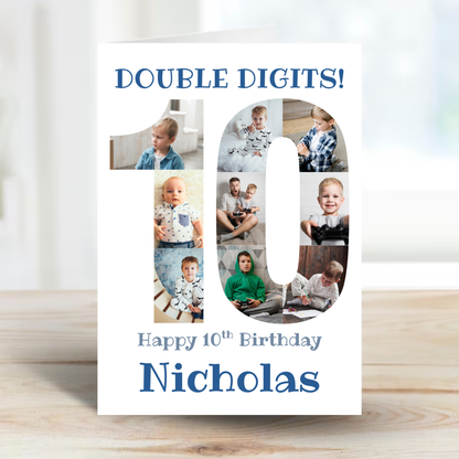 Double Digits! 10th  Birthday Photo Card - PC20
