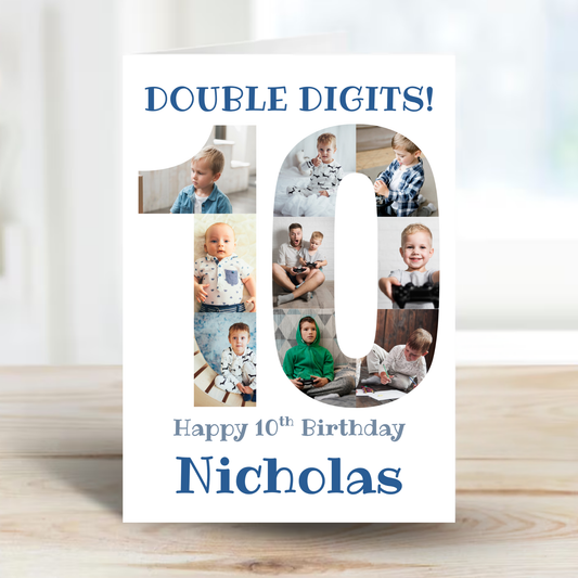 Double Digits! 10th  Birthday Photo Card - PC20