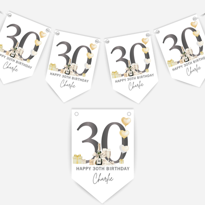 Gorgeous Party Bunting in Five Colours Any Age - B274