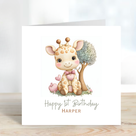 Baby Giraffe Birthday Card - C535