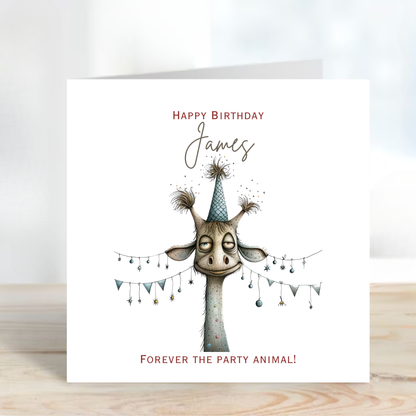 Fun Giraffe Birthday Card - C572