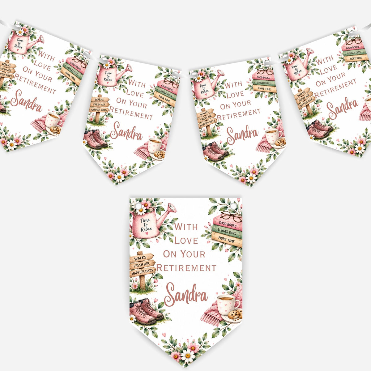 Retirement bunting, Hobby design - B333