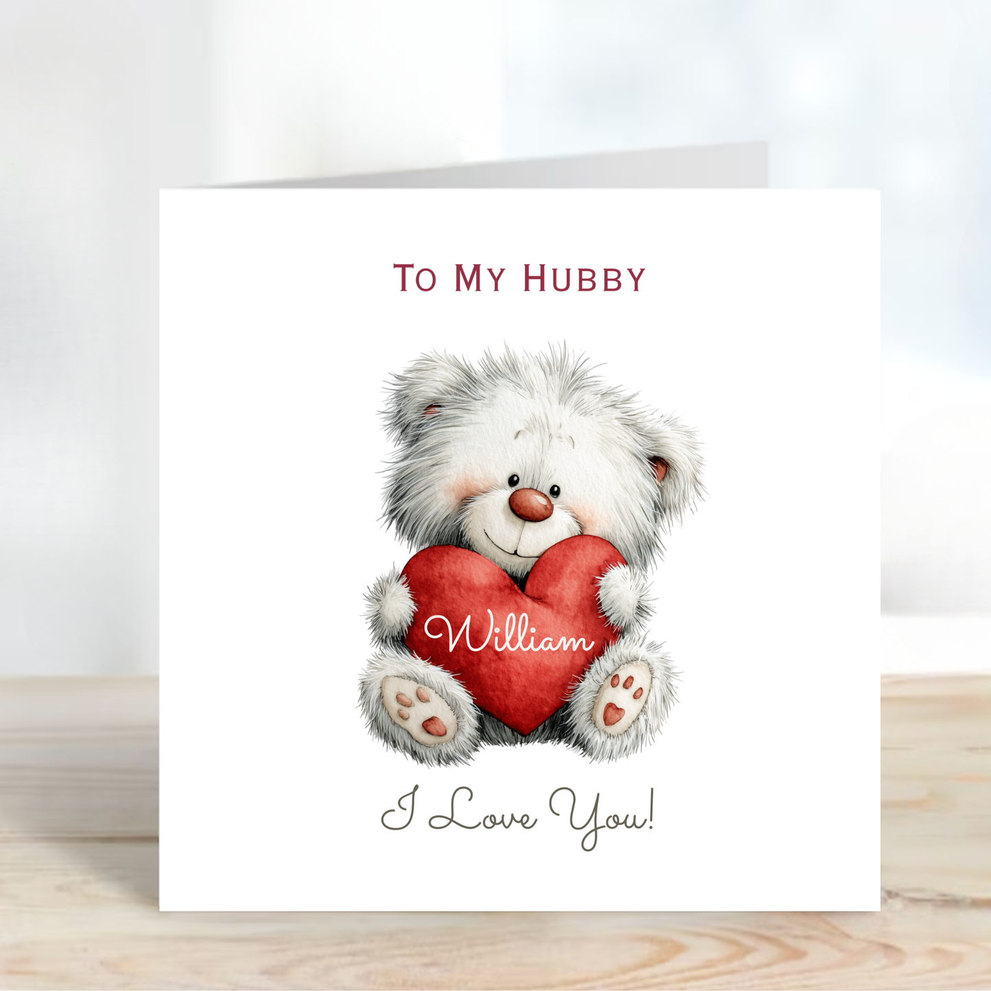 Valentine’s Day Card - Cute Teddy Design - C711