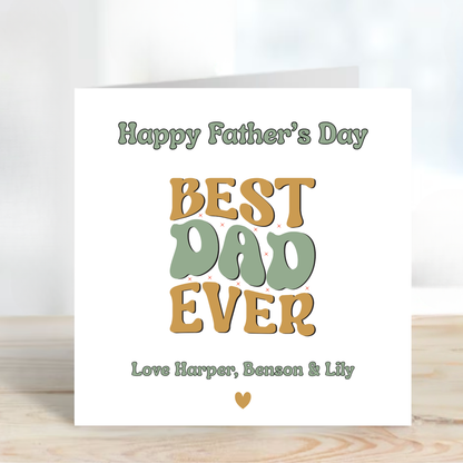 Father's Day Card - Funky Retro Design - C768