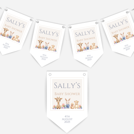 Cute Nursery Toys Baby Shower Bunting - B134