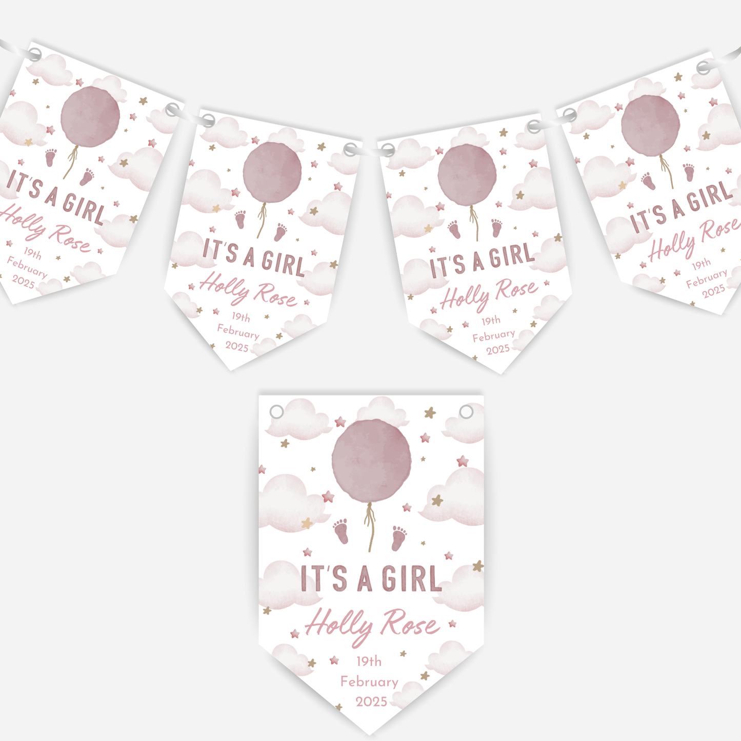 "Its A Girl" Newborn Baby Bunting - B118