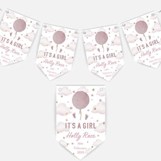 "Its A Girl" Newborn Baby Bunting - B118