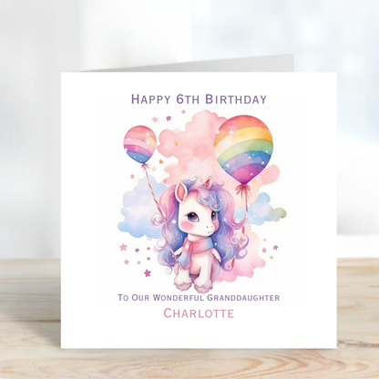 Unicorn Birthday Card - C596
