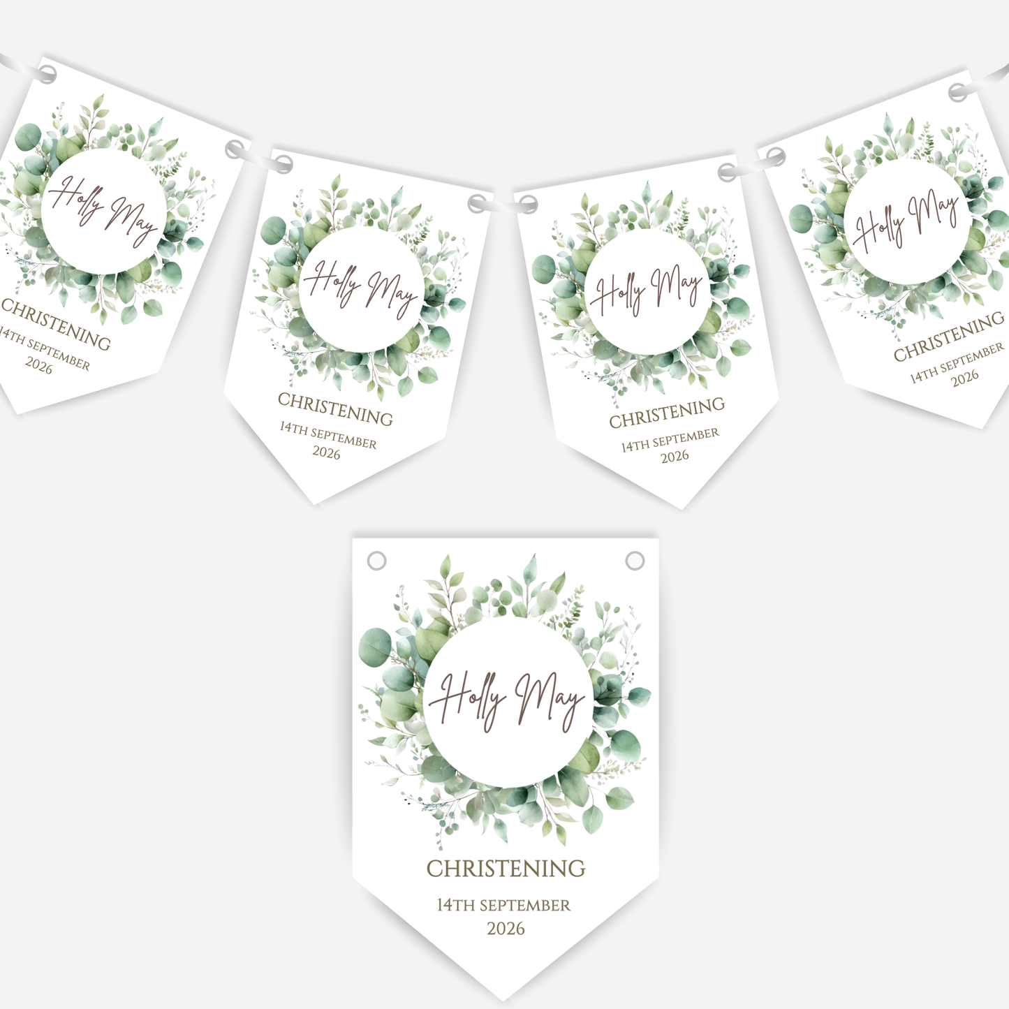 Christening or Baptism Elegant Bunting - B122