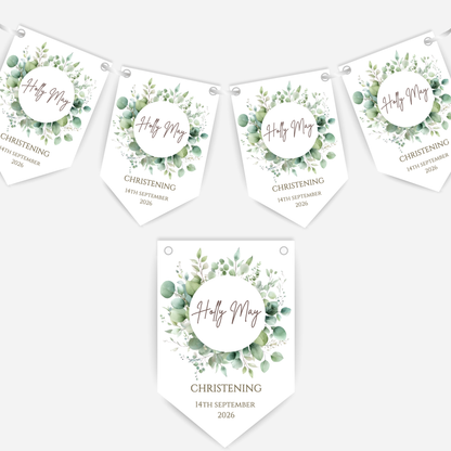 Christening or Baptism Elegant Bunting - B122