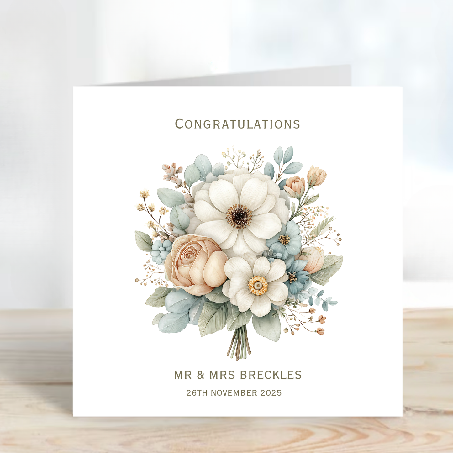 Lovely Floral Wedding Card - C690