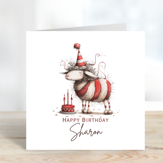 Fun Sheep Birthday Card - C566