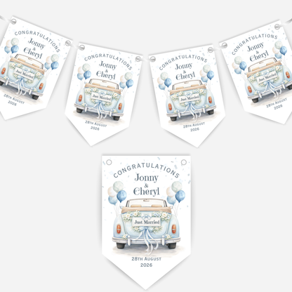 Wedding Car Bunting - B306