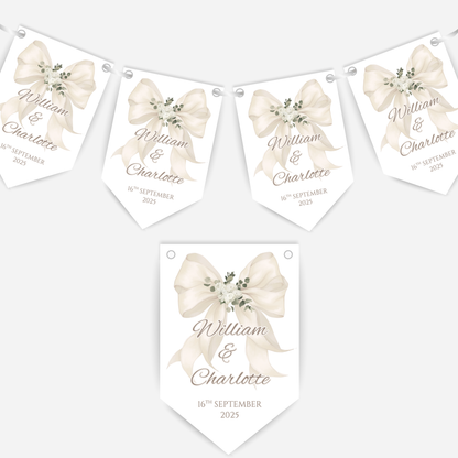 Engagement Or Wedding Bow Bunting - B162