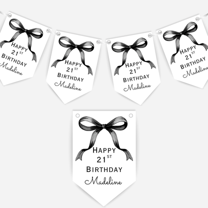 Elegant Black Bow Bunting - B290