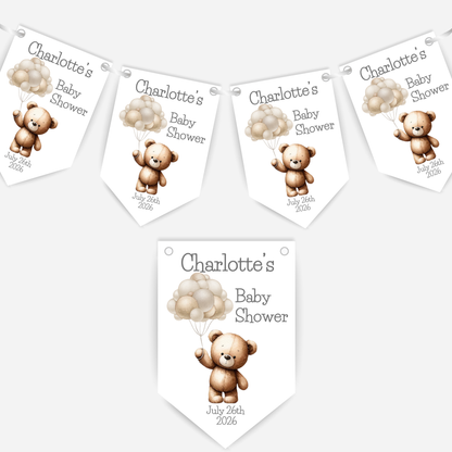 Teddy Bear Baby Shower Bunting - B147