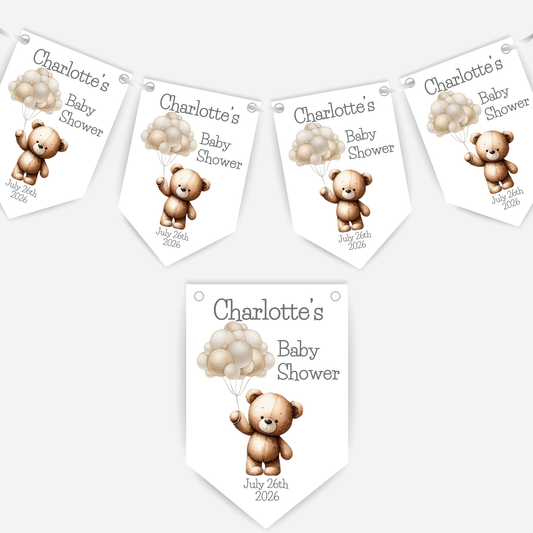 Teddy Bear Baby Shower Bunting - B147