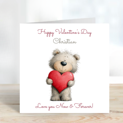 Valentine’s Day Card - Cute Teddy Design - C702