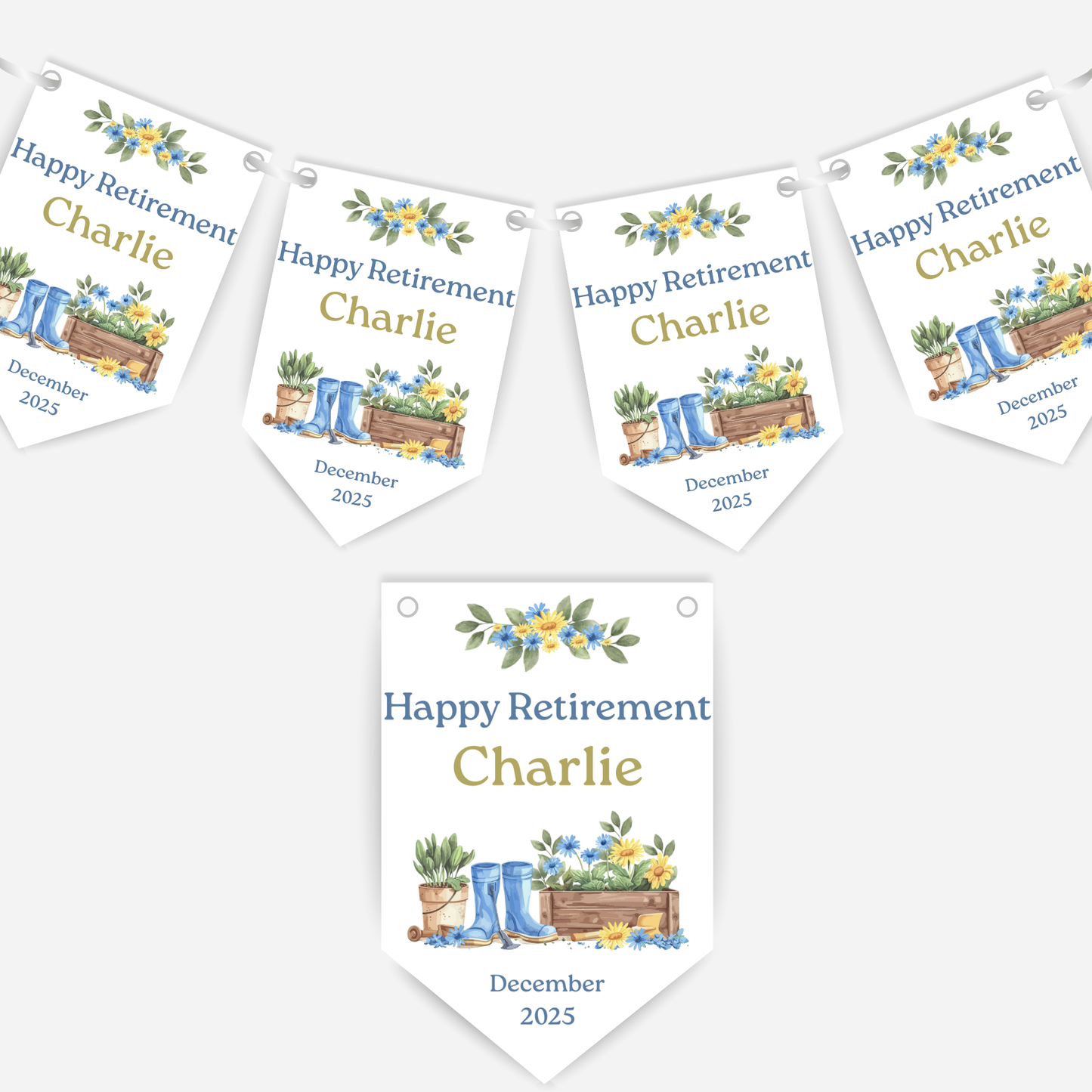 Retirement or any occasion bunting - B245