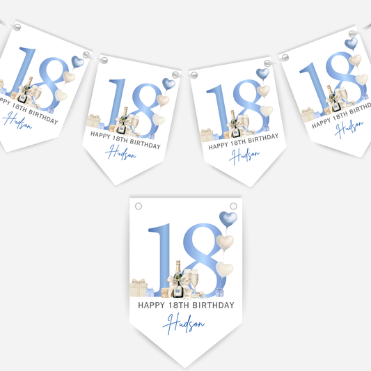18th Or Any Age Birthday Bunting - B270