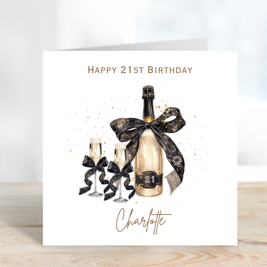 Bottle of Fizz Birthday Card - C672