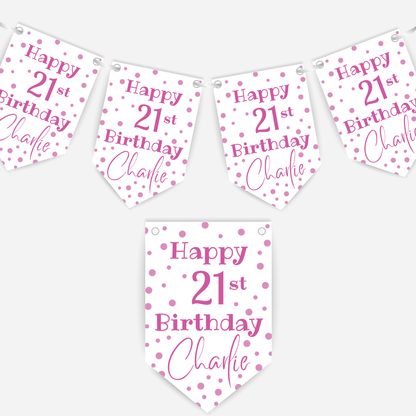 Bright Polka Dot Birthday Bunting - B126