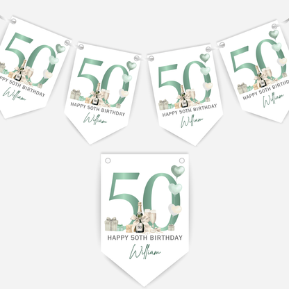 Gorgeous Party Bunting in Five Colours Any Age - B274