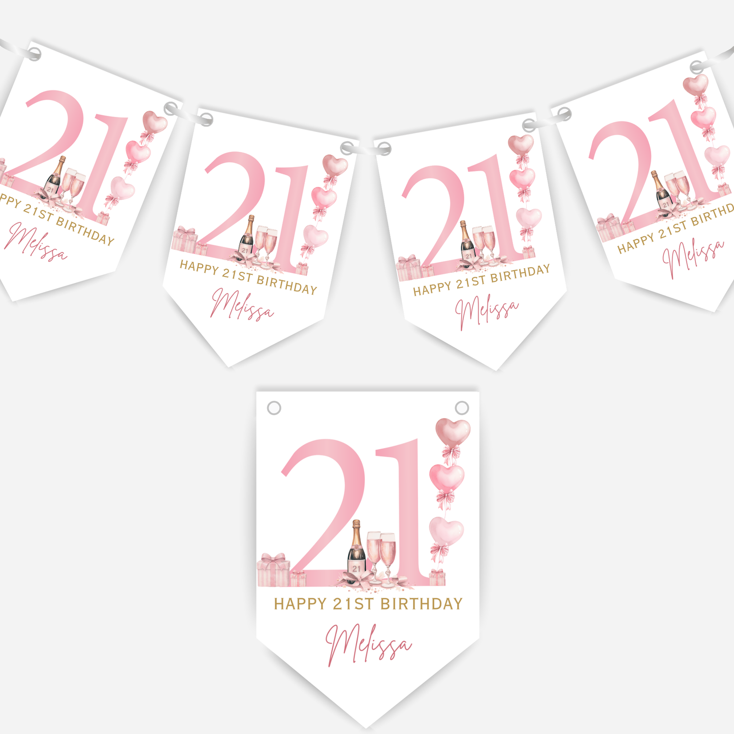 21st Or Any Age Birthday Bunting - B272