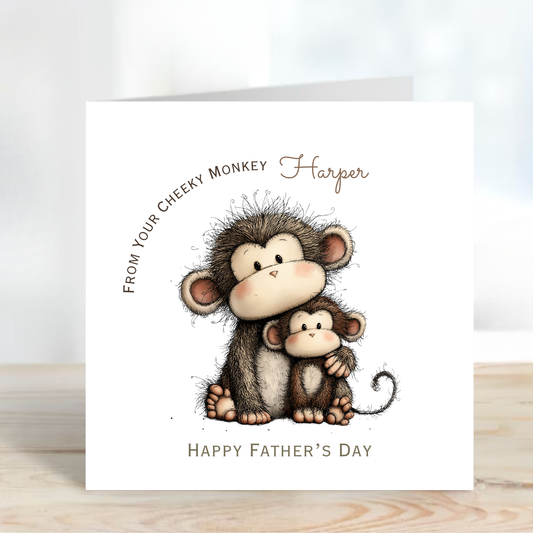Fathers Day Card - Cheeky Monkey Design - C793
