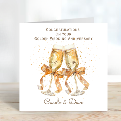 Golden Wedding Anniversary Card - C641