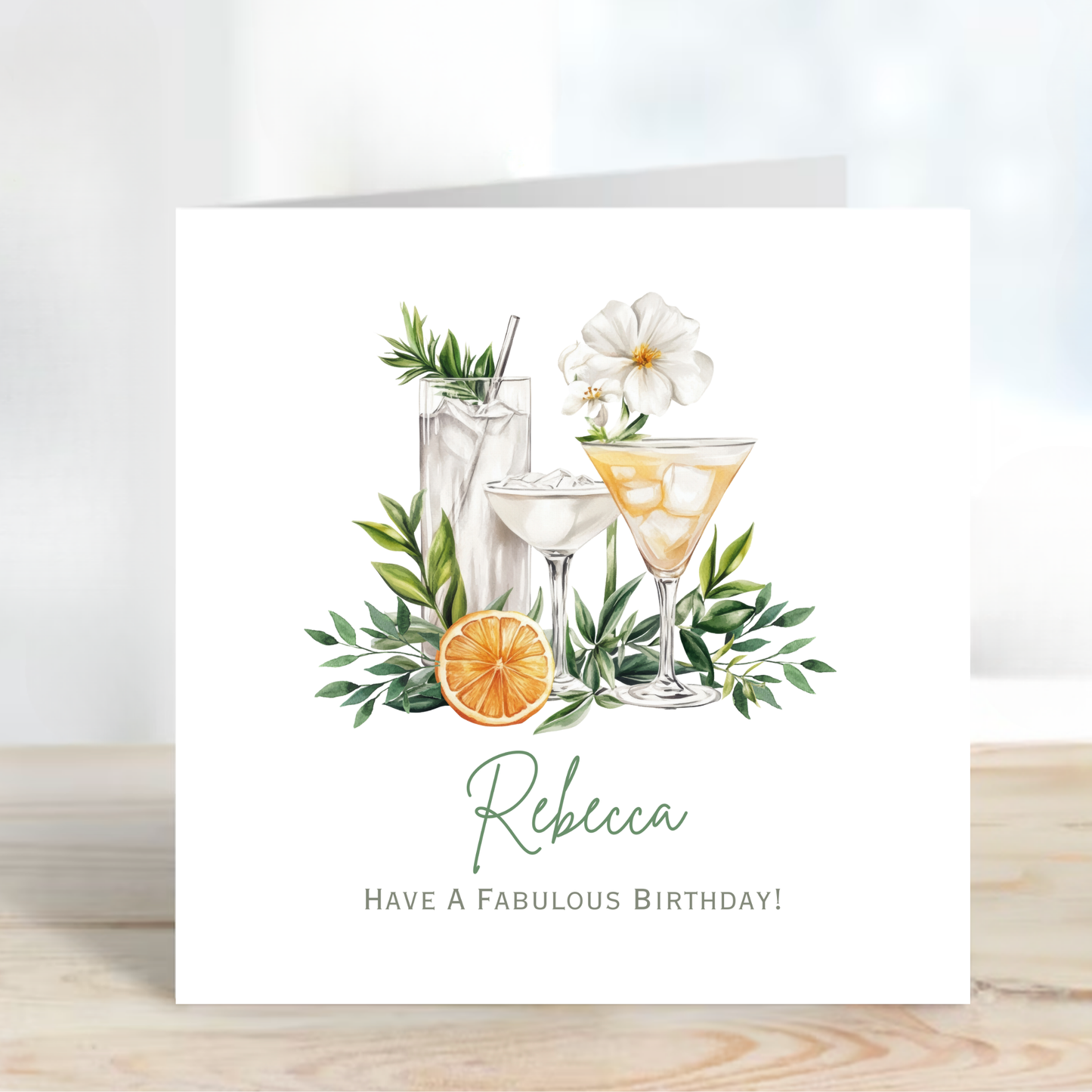 Cocktail Birthday Card - C625