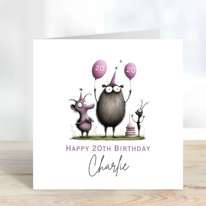 Quirky Animal Birthday Card - C564