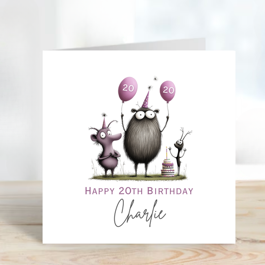 Quirky Animal Birthday Card - C564