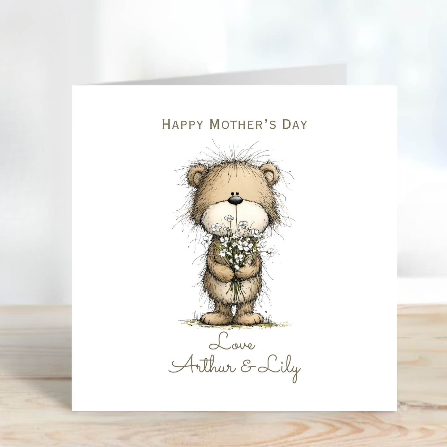 Mother's Day Card - Teddy Bear Design - C832