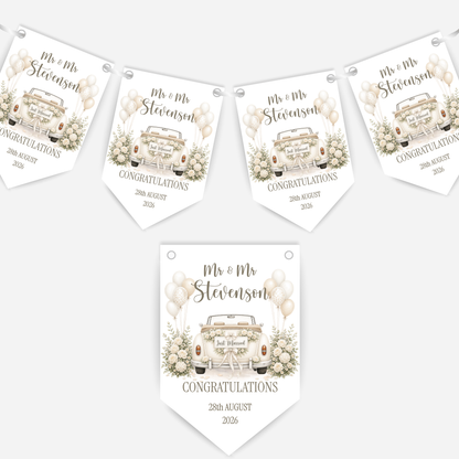 Wedding Car Bunting - B305