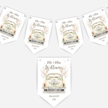 Wedding Car Bunting - B307