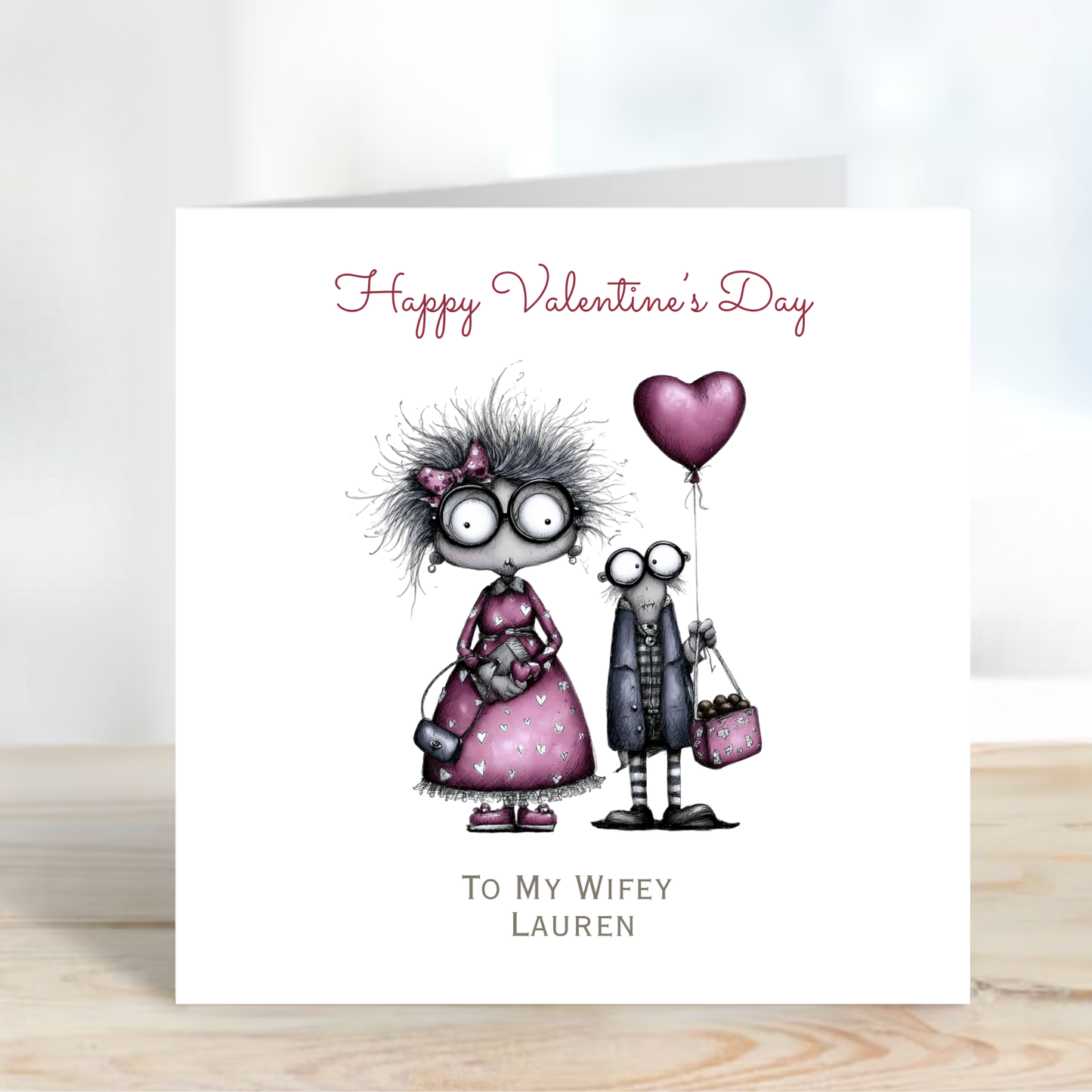 Valentine’s Day Quirky Couple Card  - C709
