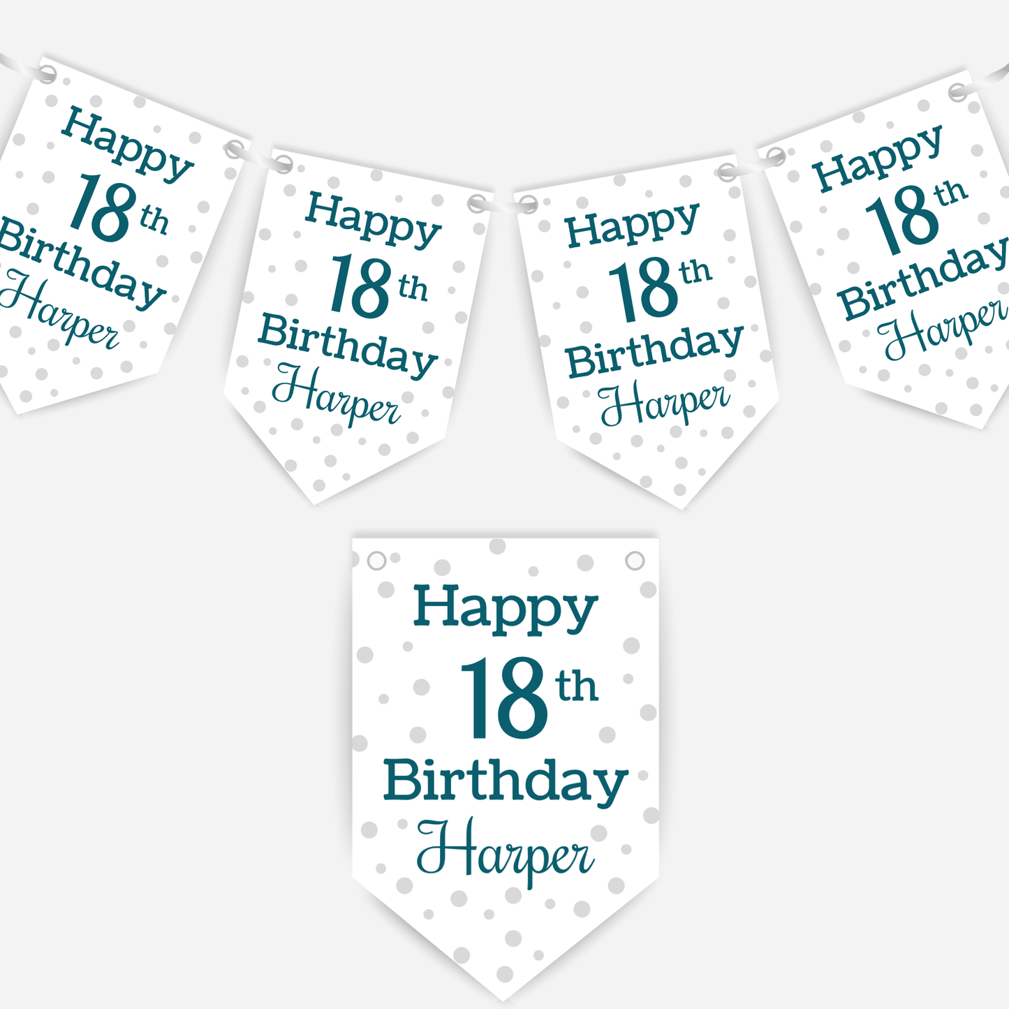 Polka Dot Birthday Bunting - B141