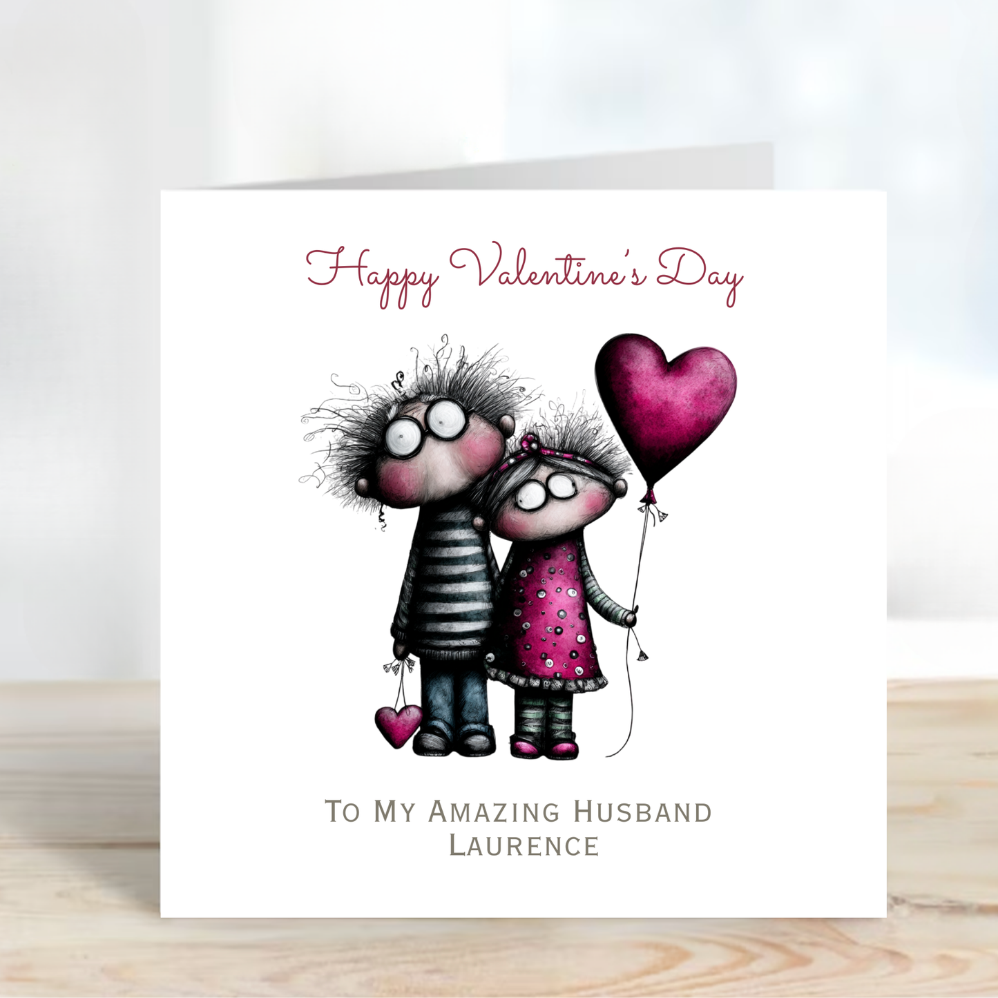 Valentine’s Day Quirky Couple Card  - C713