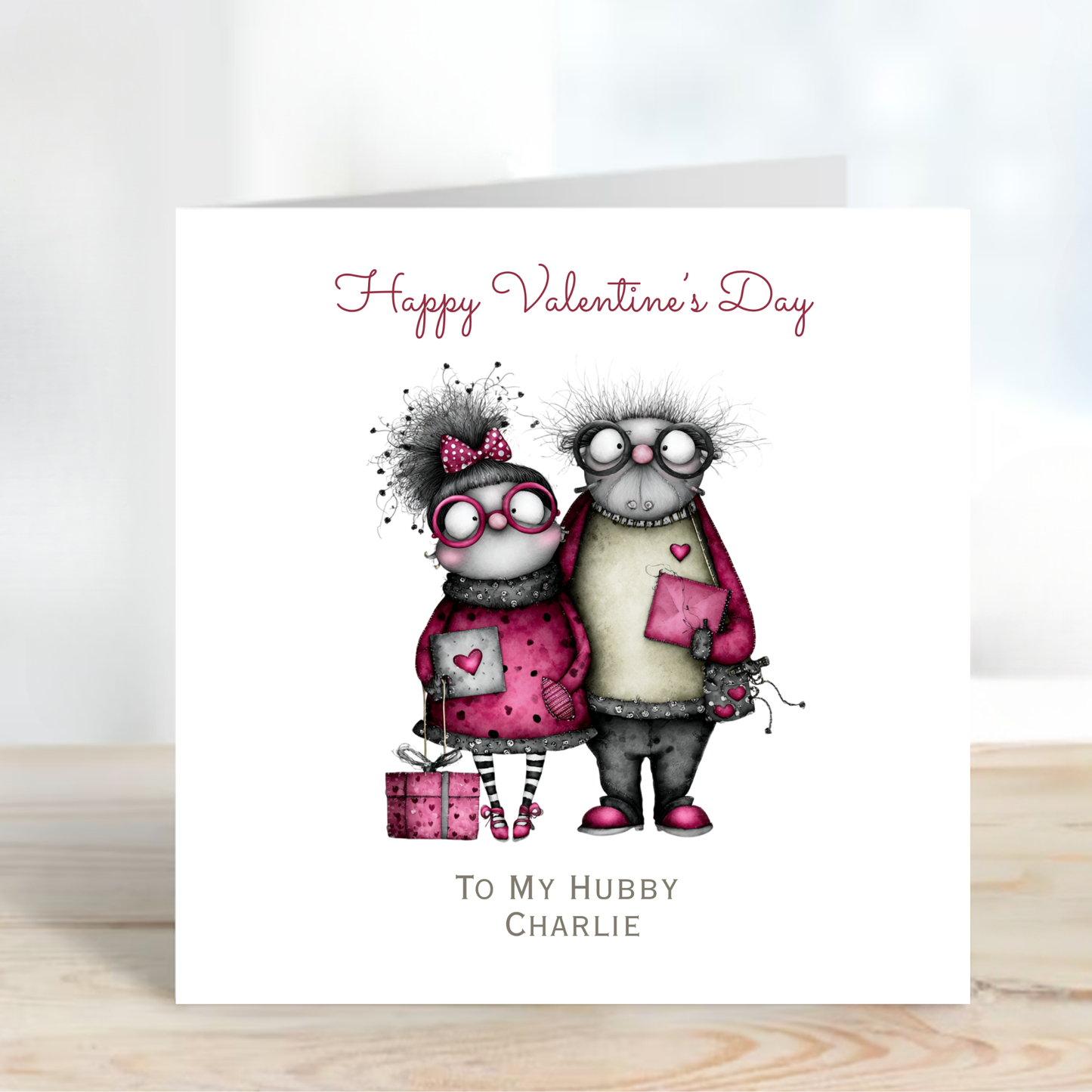Valentine’s Day Quirky Couple Card  - C708