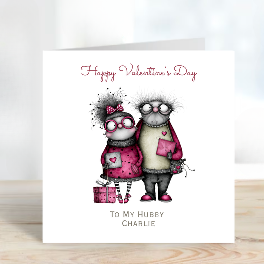 Valentine’s Day Quirky Couple Card  - C708