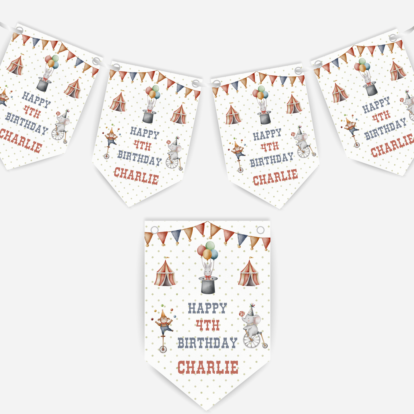 Fun Circus Theme Bunting - B111